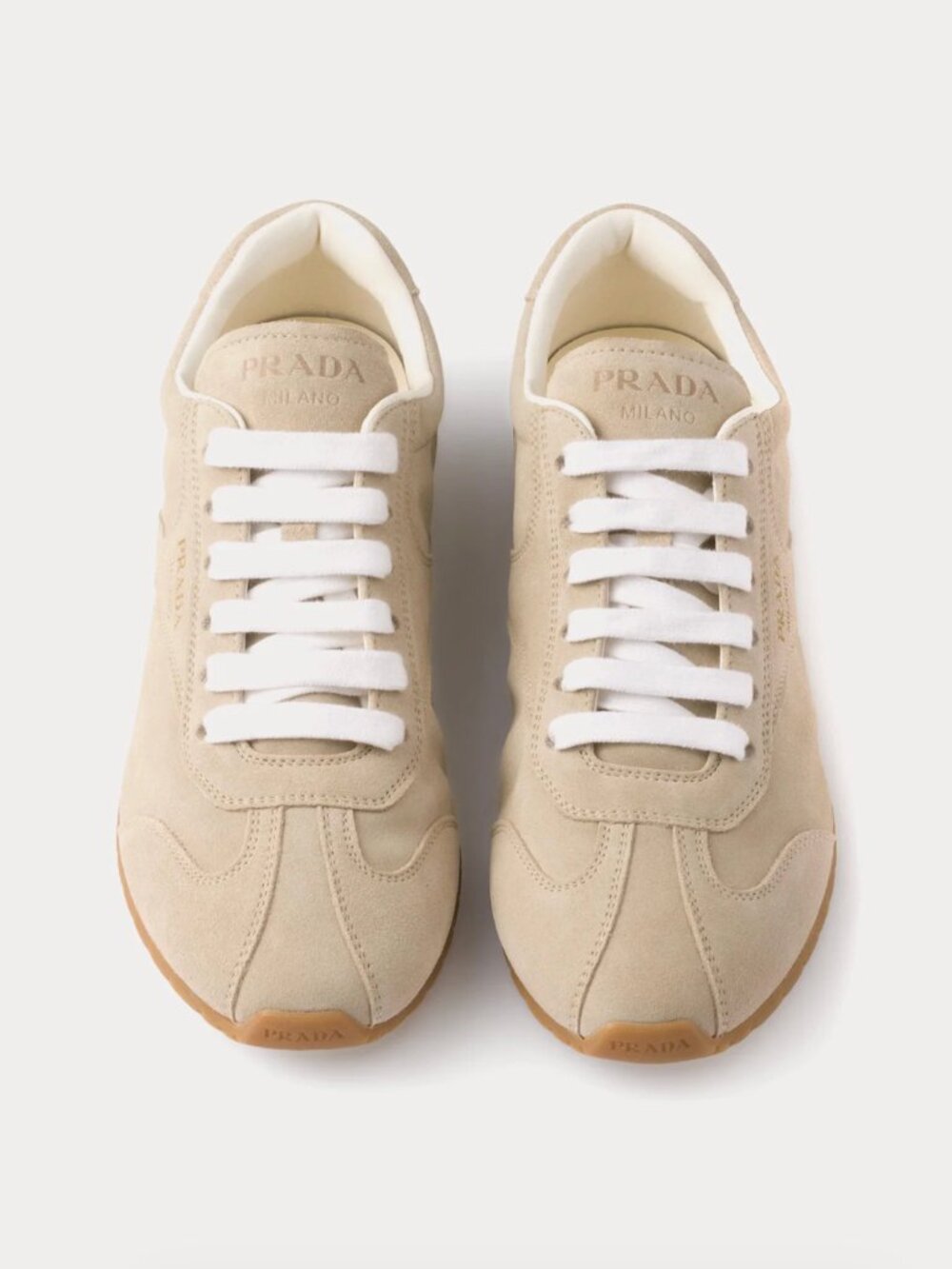 PRADA - Suede Pumice Stone Low Top Sneakers sz 39.5